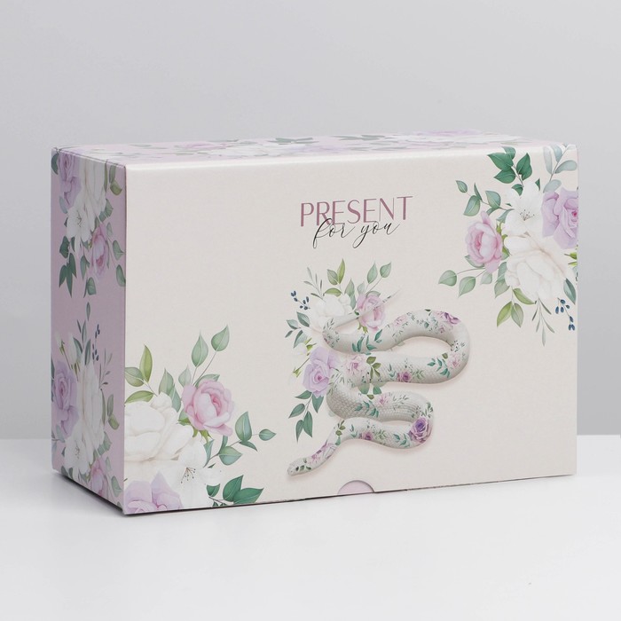 Коробка‒пенал, упаковка подарочная, «Present for you», 22 х 15 х 10 см - фото 1907366459