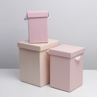 Набор складных коробок 3в1 «Розовый», 10×18, 14×23, 17×25 см - фото 48944512
