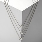 Кулон «Минимал» треугольник, цвет серебро, 45 см - фото 307038064