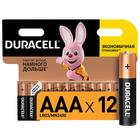 Батарейка алкалиновая Duracell Basic, AAA, LR03-12BL, 1.5В, блистер, 12 шт. - Фото 1