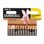 Батарейка алкалиновая Duracell Basic, AAA, LR03-12BL, 1.5В, блистер, 12 шт. 849333 - фото 14594782