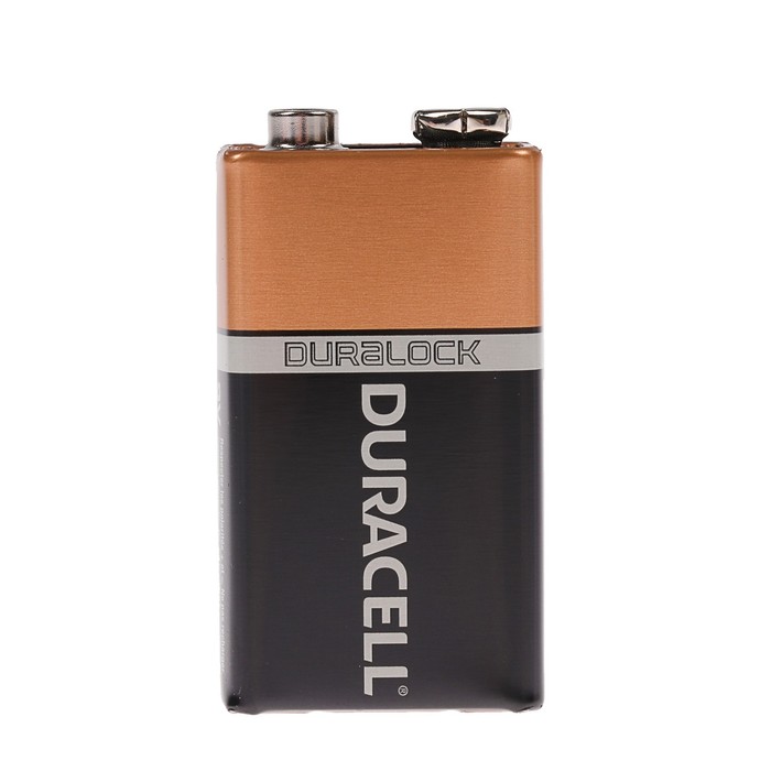 Батарейка алкалиновая Duracell Basic, 6LR61 (6LF22, MN1604)-1BL, 9В, крона, блистер, 1 шт. - фото 51316826