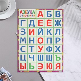 Плакат "АЗБУКА разрезная" азбука