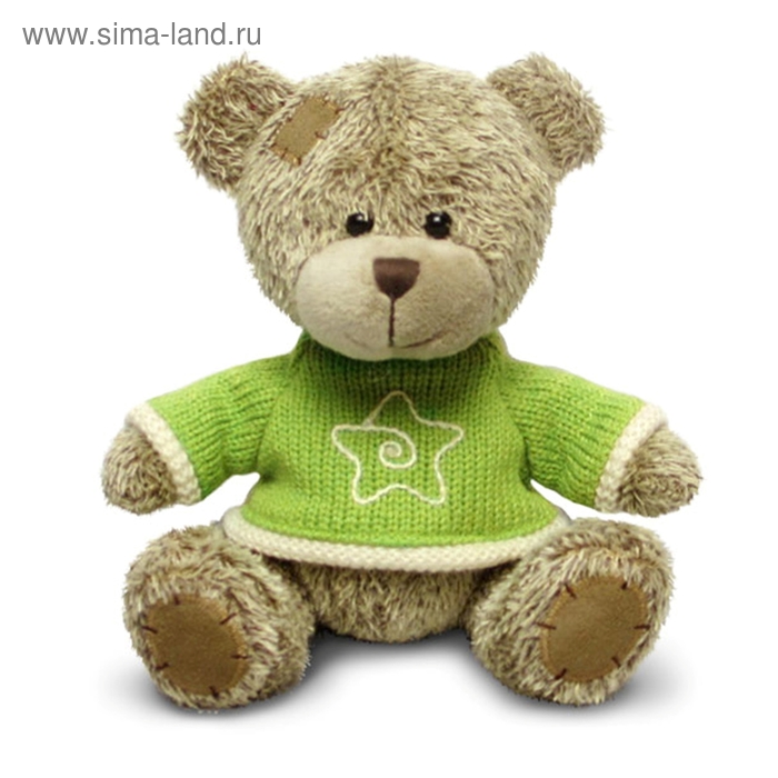 Мягкая игрушка «Медвежонок лохматый в зеленом» музыкальная - Фото 1