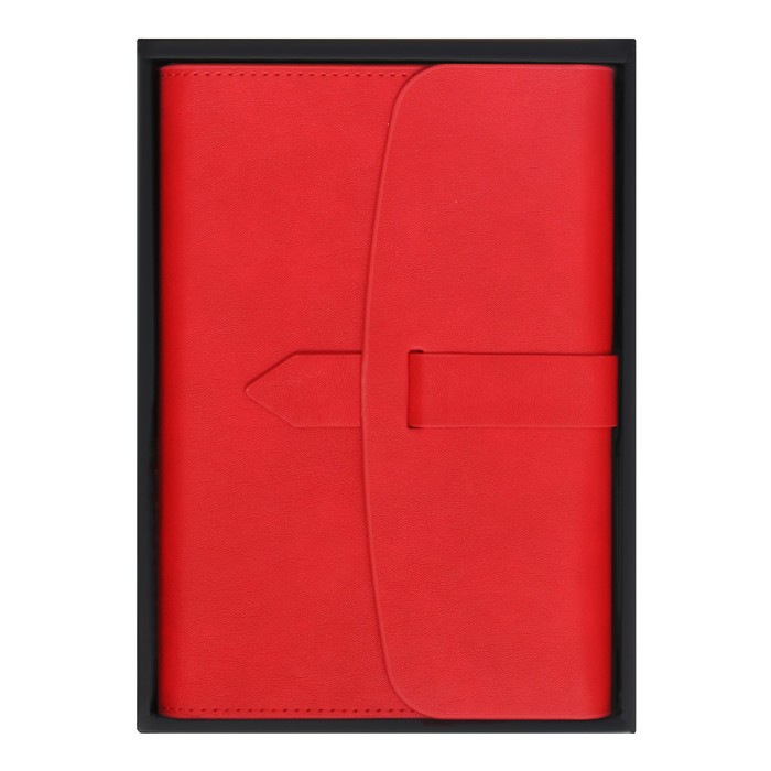 Ежедневник недатированный А5, 136 листов SENATE, обложка искусственная кожа, магнитный хлястик, сменный блок, красный - Фото 1