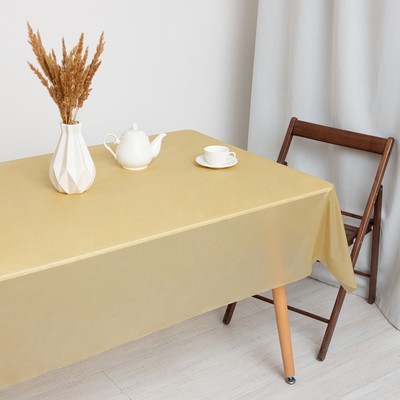 Скатерть для дачи «Хозяюшка», коричневая, 137×274 см