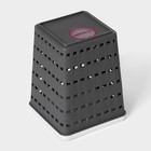 Корзина пластиковая для хранения Доляна «Течение», квадратная, 9×11,5 см, цвет серый - Фото 4