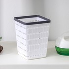 Корзина пластиковая для хранения Доляна «Течение», квадратная, 9×11,5 см, цвет серый - Фото 5