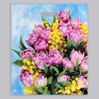 Пакет "Сиреневые тюльпаны", полиэтиленовый, с вырубной ручкой, 38 х 45 см, 60 мкм - Фото 2