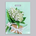Пакет «Весенние ландыши», полиэтиленовый с вырубной ручкой, 40×31 см, 60 мкм - Фото 3