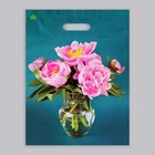 Пакет «Любимые пионы», полиэтиленовый с вырубной ручкой, 40×31 см, 60 мкм - Фото 3