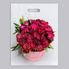 Пакет «Букет пионов», полиэтиленовый, с вырубной ручкой, 31×40 см, 60 мкм - Фото 3