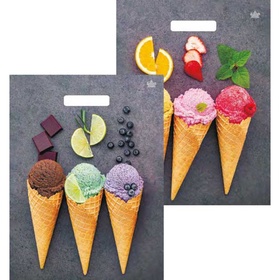 Пакет «Мороженое», полиэтиленовый, с вырубной ручкой, 31?40 см, 60 мкм (комплект 50 шт)