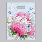 Пакет «Нежная хризантема», полиэтиленовый, с вырубной ручкой, 40×31 см, 30 мкм - Фото 3