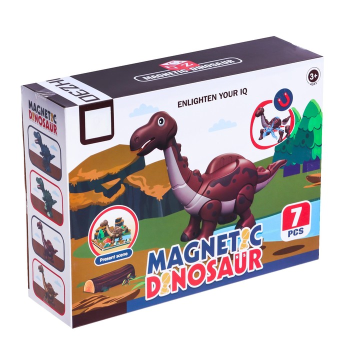 Конструктор магнитный «Дино», 7 деталей 52647