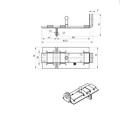Задвижка дверная ЗД-04, без покрытия , в упаковке10 шт. (комплект 10 шт) - фото 24336590