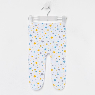 Ползунки детские, цвет белый/синий, рост 74 см