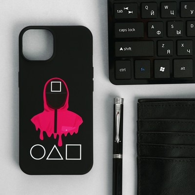 Чехол Krutoff, для Apple iPhone 13, Soft Case, начальник, черный