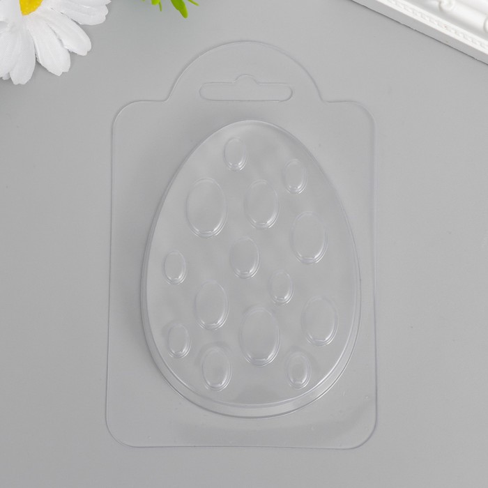 Пластиковая форма "Яйцо с узором №3" 9,5х7 см - Фото 1