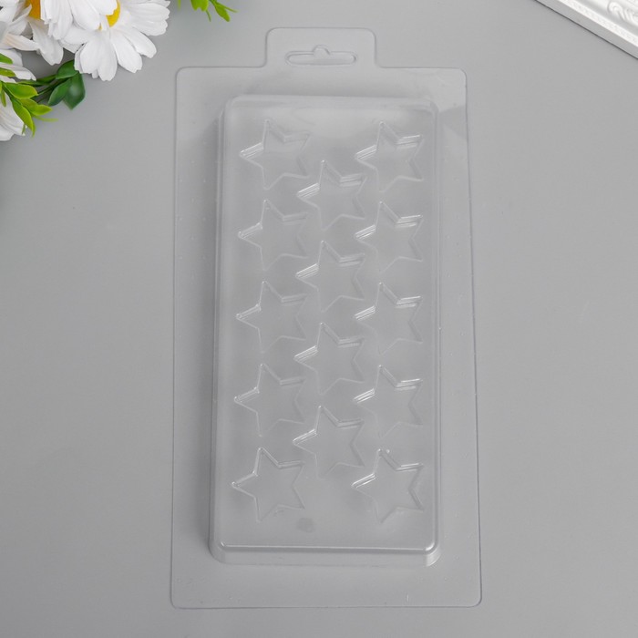 Пластиковая форма мульти "Звездочки" размер прямоугольника 20х9,5 см - Фото 1