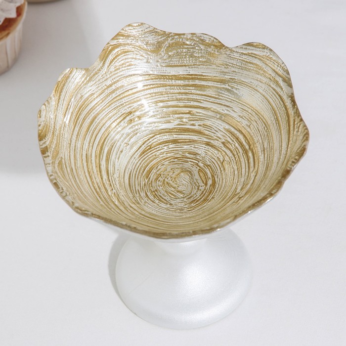 Конфетница «Античная роза», d=15 см, цвет золотой - фото 1905919013