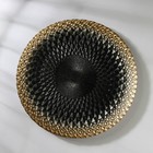 Тарелка «Барокко», d=28 см, цвет чёрный с золотом - фото 3211248