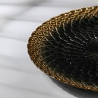 Тарелка «Барокко», d=28 см, цвет чёрный с золотом - фото 4343266