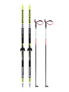 Комплект лыжный: пластиковые лыжи 175 см без насечек, стеклопластиковые палки 135 см, крепления NN75 мм, цвета МИКС - Фото 16