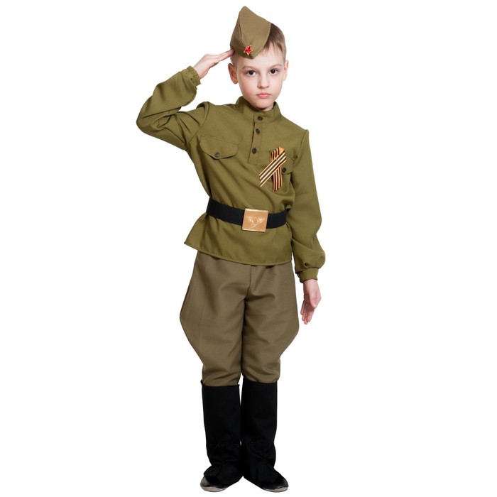 Карнавальный костюм «Солдатик», р. XL, рост 140-146 см - Фото 1