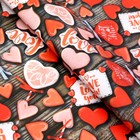 Бумага упаковочная глянцевая "Сердца", 50 х 70 см (комплект 10 шт) - фото 44233671