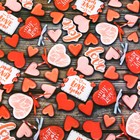 Бумага упаковочная глянцевая "Сердца", 50 х 70 см (комплект 10 шт) - фото 44233673