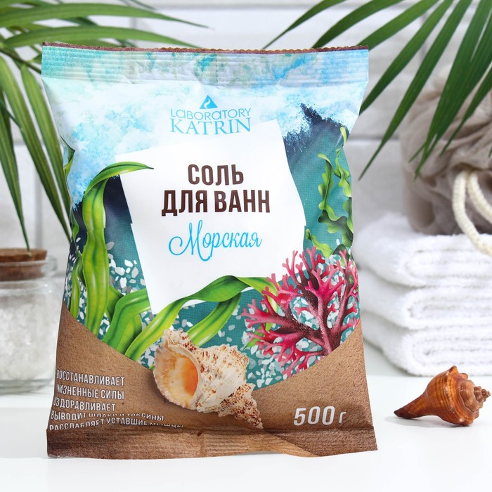 Соль для ванн Laboratory Katrin морская, 500 г - Фото 1