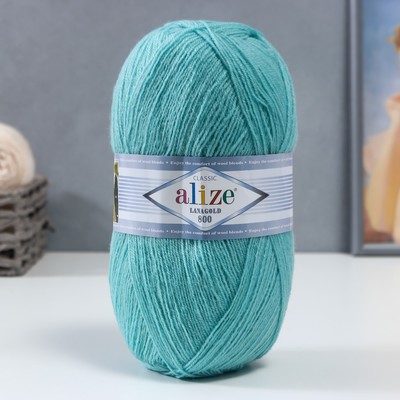 Пряжа для вязания спицами, крючком ALIZE, Lanagold 800, 49% шерсть, 51% акрил, 730 м/100 г, (462)