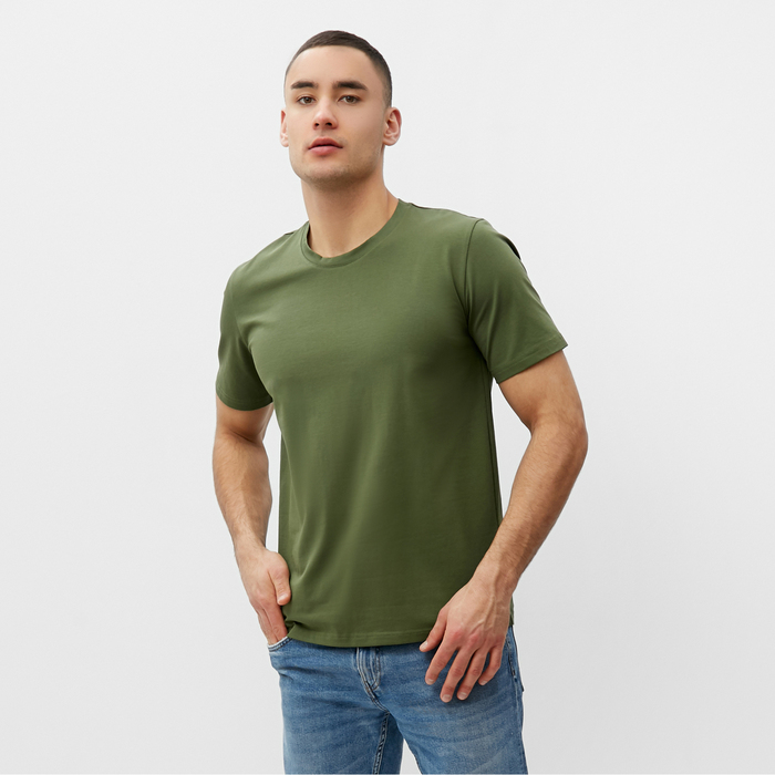 Футболка мужская MINAKU REGULAR FIT, хаки, размер 48