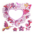 Наклейка зеркальная "Феечка и сердце" 39,5х30,5 см - Фото 1