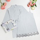 Набор женский (халат, сорочка) KAFTAN, р. 48-50, серый - Фото 2