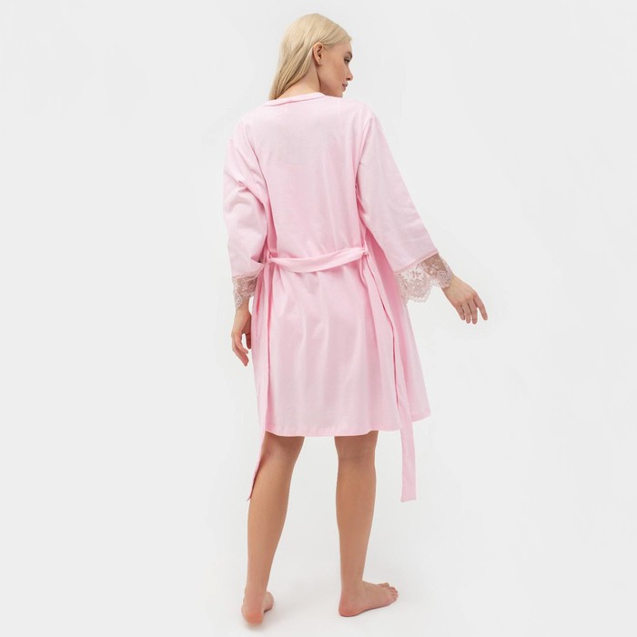 Набор женский (халат, сорочка) KAFTAN, р. 40-42, розовый - фото 1908827847