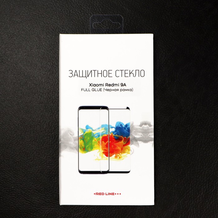 Защитное стекло Red Line для Xiaomi Redmi 9A, Full Screen, полный клей, черное - фото 51320930