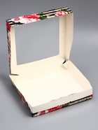 Коробка складная "Весенние пионы" 20 х 20 х 4 см (20 шт) - фото 808654994