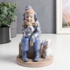 Сувенир керамика "Клоун с собакой" цветной 18х12х12 см - фото 9546696