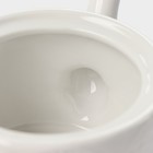 Набор фарфоровый чайный Доляна «Эстет. Орнамент», 3 предмета: чайник 400 мл, 2 кружки 280 мл, цвет белый - Фото 4