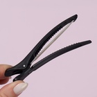 Зажимы для волос, с силиконовой лентой, набор - 6 шт., 11(±1) см, чёрные - Фото 3