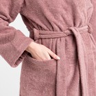 Халат махровый Экономь и Я женский, размер 42-44 цвет мокко, 100% хлопок, 320 г/м2 - Фото 14