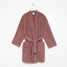 Халат махровый Экономь и Я женский, размер 46-48 цвет мокко, 100% хлопок, 320 г/м2 - Фото 6