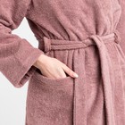 Халат махровый Экономь и Я женский, размер 50-52 цвет мокко, 100% хлопок, 320 г/м² - Фото 14