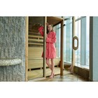 Халат махровый Экономь и Я женский, размер 50-52 цвет пыльно-розовый, 100% хлопок, 320 г/м2 - Фото 4