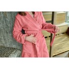 Халат махровый Экономь и Я женский, размер 50-52 цвет пыльно-розовый, 100% хлопок, 320 г/м2 - Фото 6