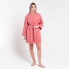 Халат махровый Экономь и Я женский, размер 50-52 цвет пыльно-розовый, 100% хлопок, 320 г/м2 - Фото 10