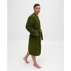 Халат махровый мужской «Экономь и Я», размер 52-54, 100% хлопок с AIRO, 320 г/м², хаки - Фото 3