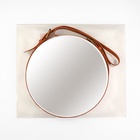 Зеркало настенное «Антураж», d зеркальной поверхности 28.5 см, цвет золотистый, чёрный - фото 26634243